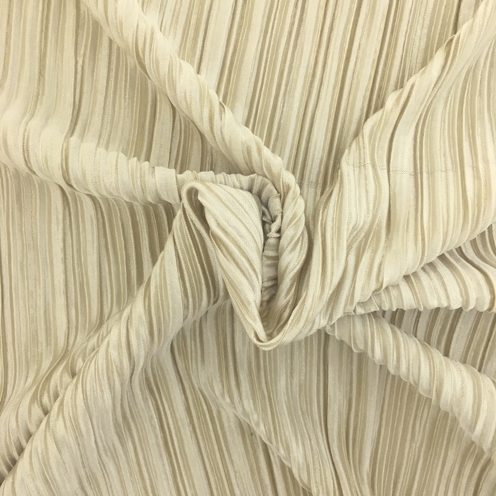 Pleated Polyester ANTIQUE GOLD fabric